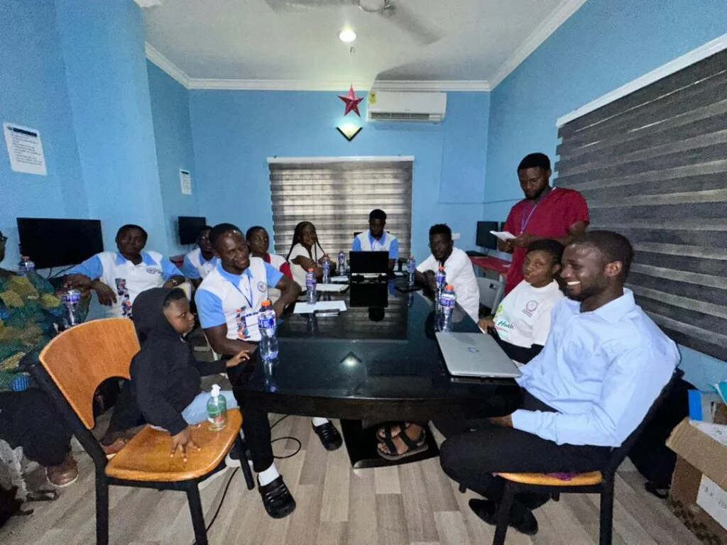 Participants in a community policy dialogue in Kasoa, Ghana